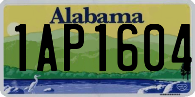 AL license plate 1AP1604