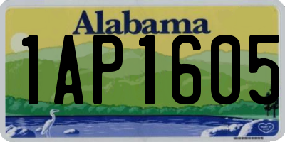 AL license plate 1AP1605