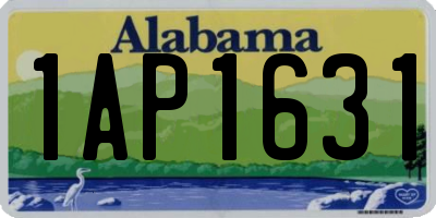 AL license plate 1AP1631