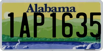 AL license plate 1AP1635
