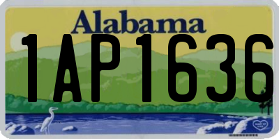 AL license plate 1AP1636