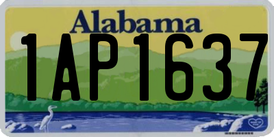 AL license plate 1AP1637