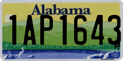 AL license plate 1AP1643