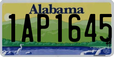 AL license plate 1AP1645