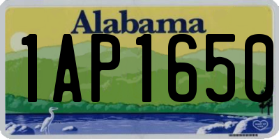 AL license plate 1AP1650