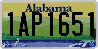AL license plate 1AP1651