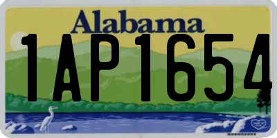 AL license plate 1AP1654