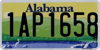 AL license plate 1AP1658