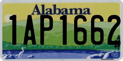 AL license plate 1AP1662