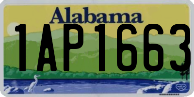 AL license plate 1AP1663