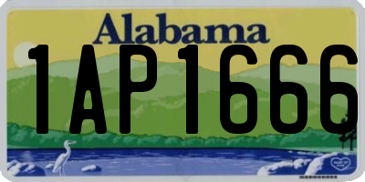 AL license plate 1AP1666