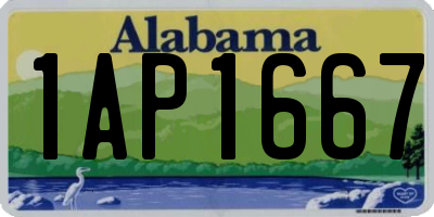 AL license plate 1AP1667