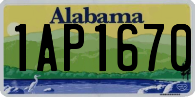 AL license plate 1AP1670