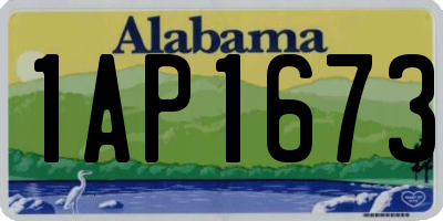 AL license plate 1AP1673