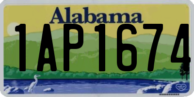 AL license plate 1AP1674