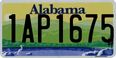 AL license plate 1AP1675