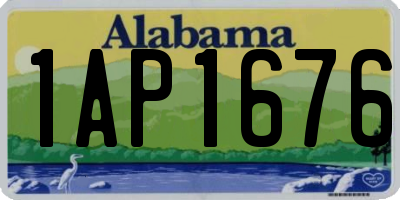 AL license plate 1AP1676