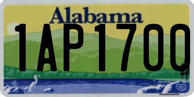 AL license plate 1AP1700