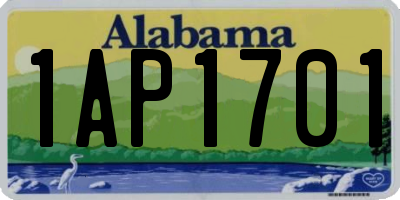 AL license plate 1AP1701