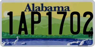 AL license plate 1AP1702