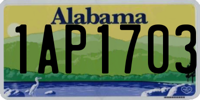 AL license plate 1AP1703