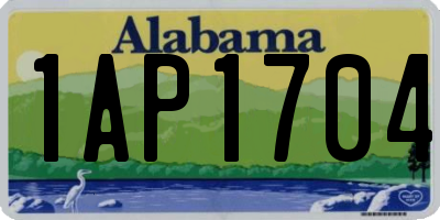 AL license plate 1AP1704