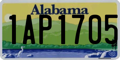 AL license plate 1AP1705
