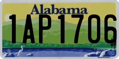 AL license plate 1AP1706