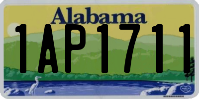 AL license plate 1AP1711