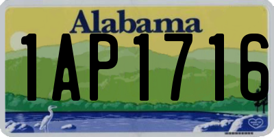 AL license plate 1AP1716