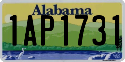 AL license plate 1AP1731