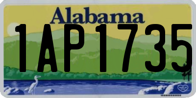 AL license plate 1AP1735