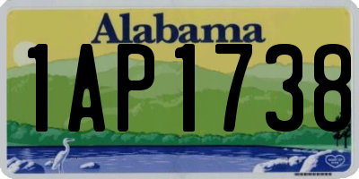 AL license plate 1AP1738