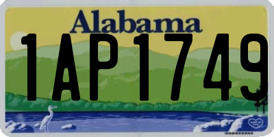 AL license plate 1AP1749