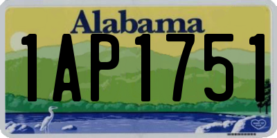AL license plate 1AP1751