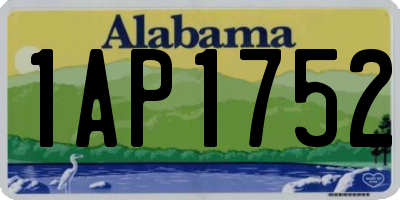 AL license plate 1AP1752