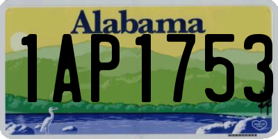 AL license plate 1AP1753
