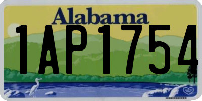 AL license plate 1AP1754