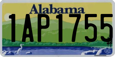 AL license plate 1AP1755