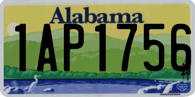 AL license plate 1AP1756