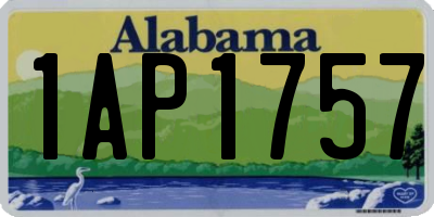 AL license plate 1AP1757