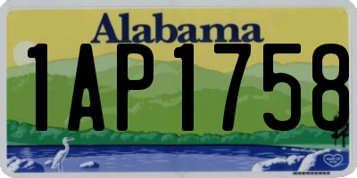 AL license plate 1AP1758