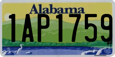AL license plate 1AP1759