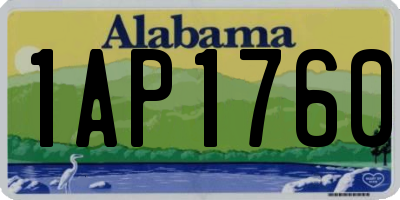 AL license plate 1AP1760