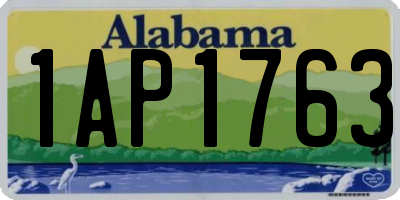 AL license plate 1AP1763
