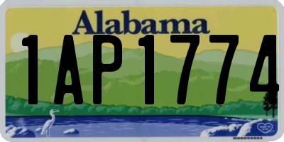 AL license plate 1AP1774