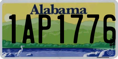 AL license plate 1AP1776