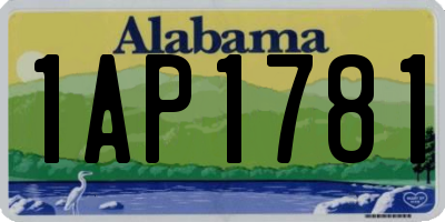 AL license plate 1AP1781
