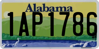 AL license plate 1AP1786