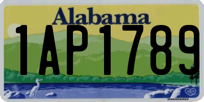 AL license plate 1AP1789